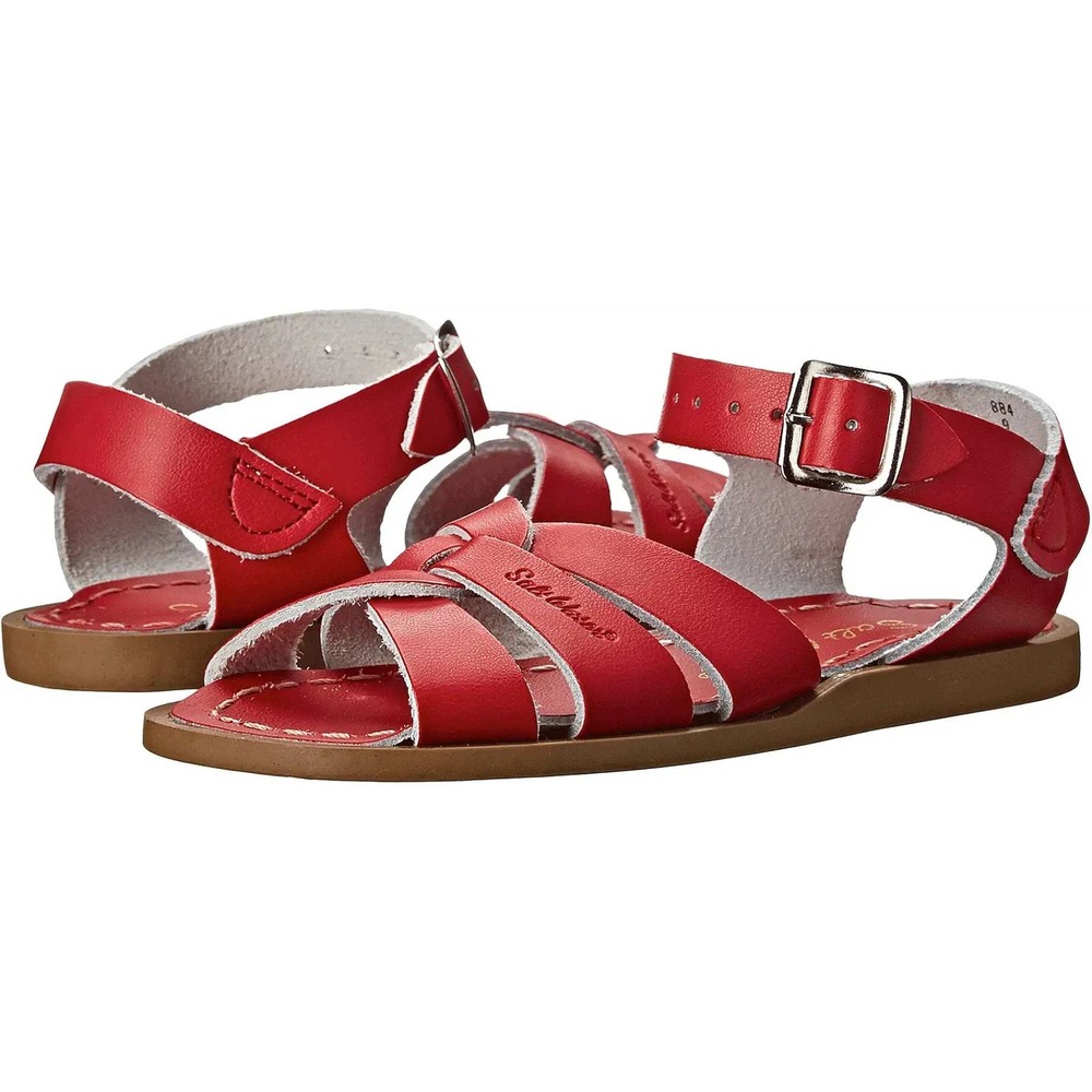 Salt Water Sandals‎ Hoy Shoes The Original Red Leather Kids Size 6 Toddler NEW